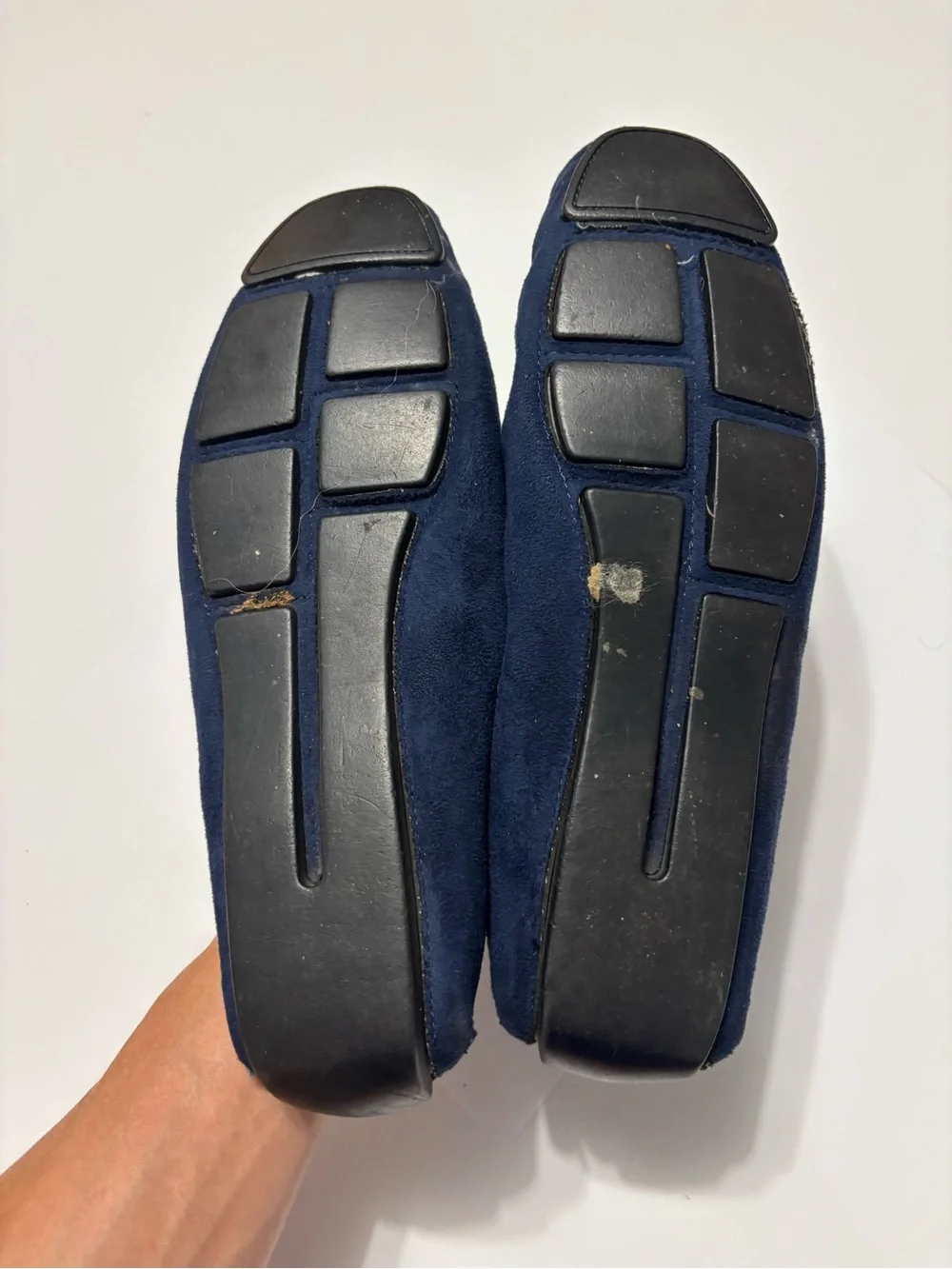 Z. Vaughn Men’s Size 10 Navy Blue Suede Horsebit Driving Loafers Slip On Moccasi